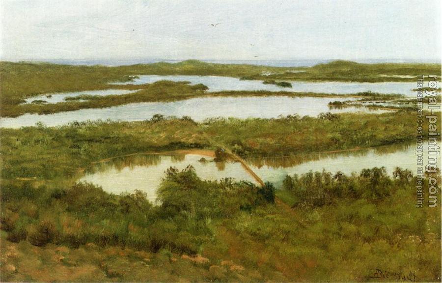 Albert Bierstadt : A River Estuary